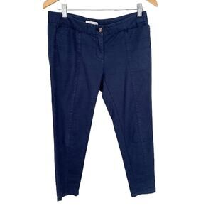 Vineyard Vines Navy Blue Pants  Womens Size 4 Crop Straight Cotton Stretch